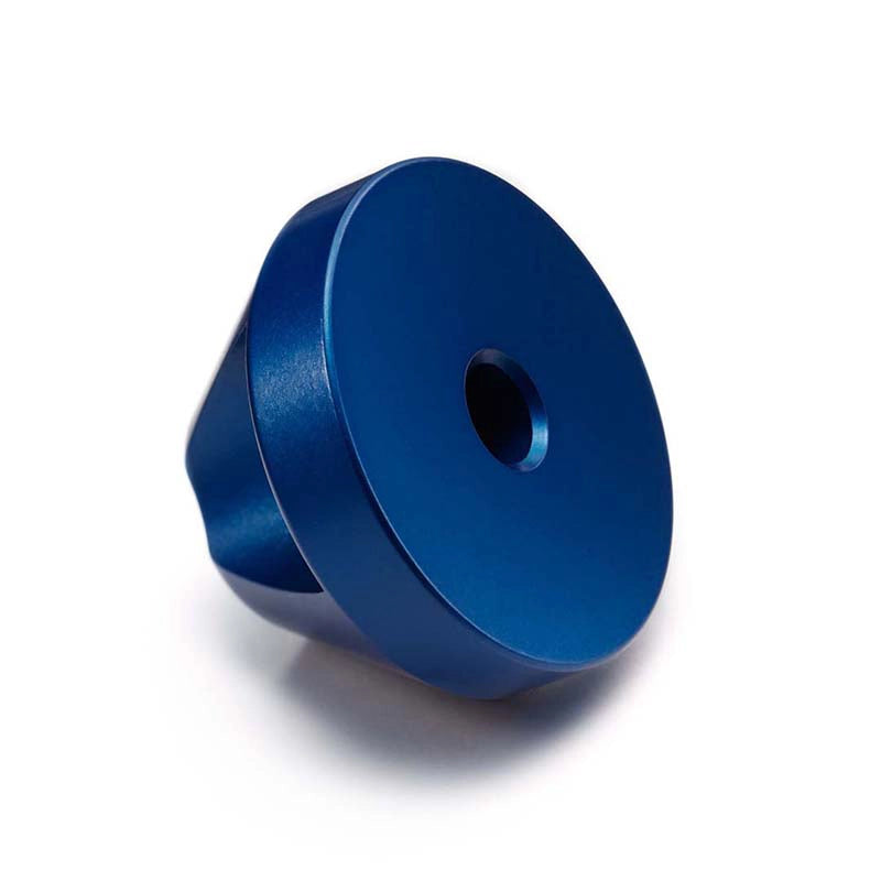 Right view of blue 45 adapter