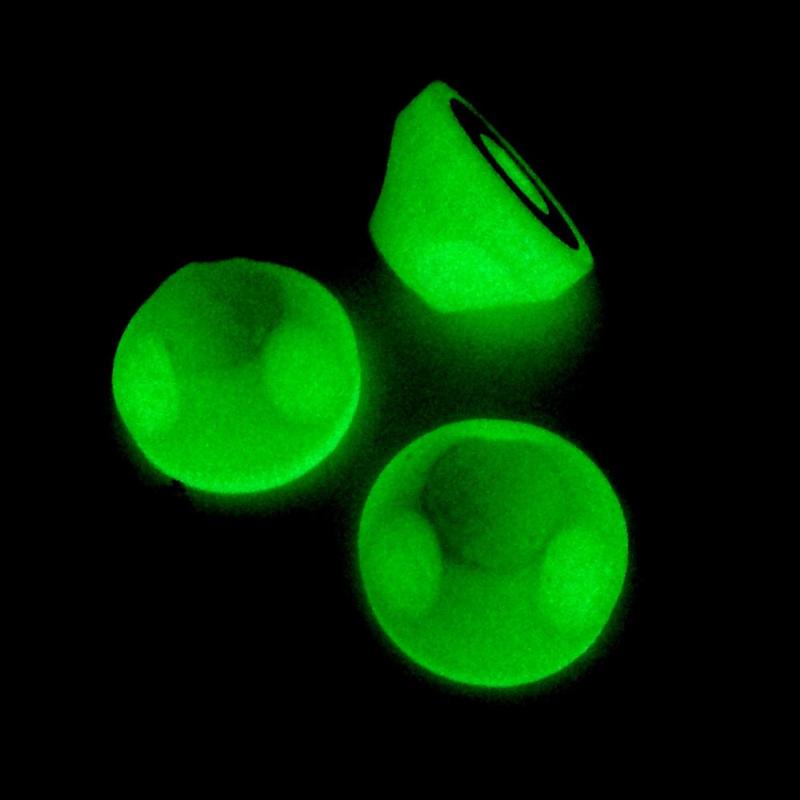three glow in the dark 45 adapters