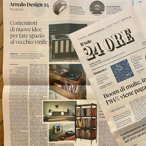 WAXRAX featured in Arredo Design 24 article by Italian newspaper.
