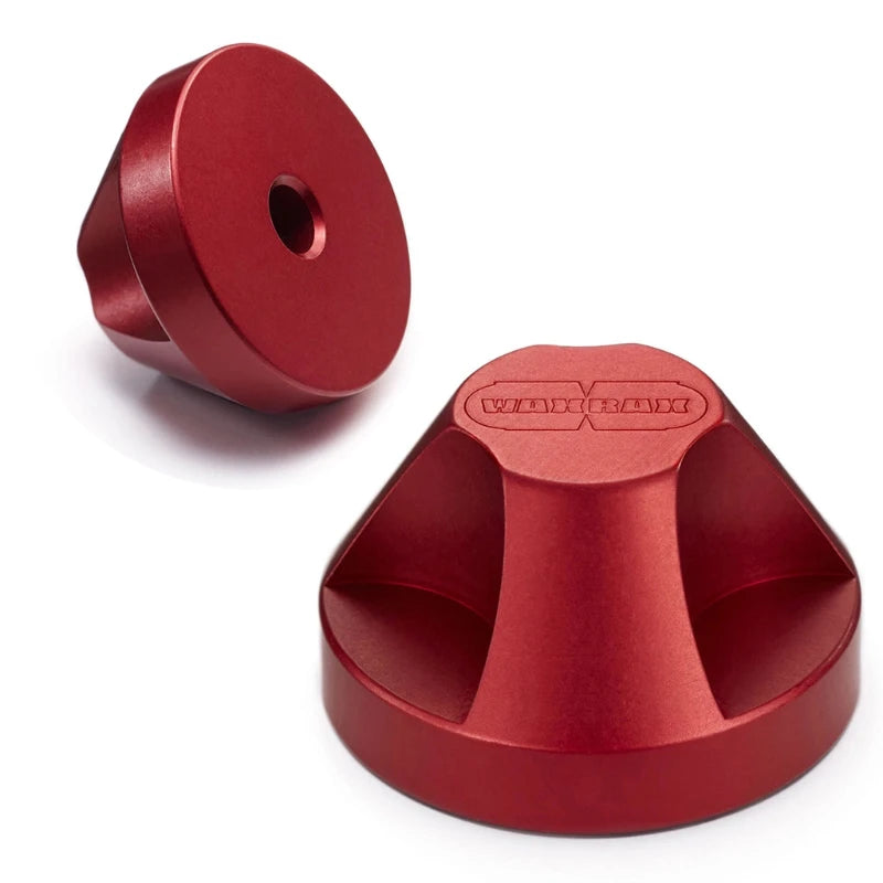 two red color anodized aluminum  45-adapters