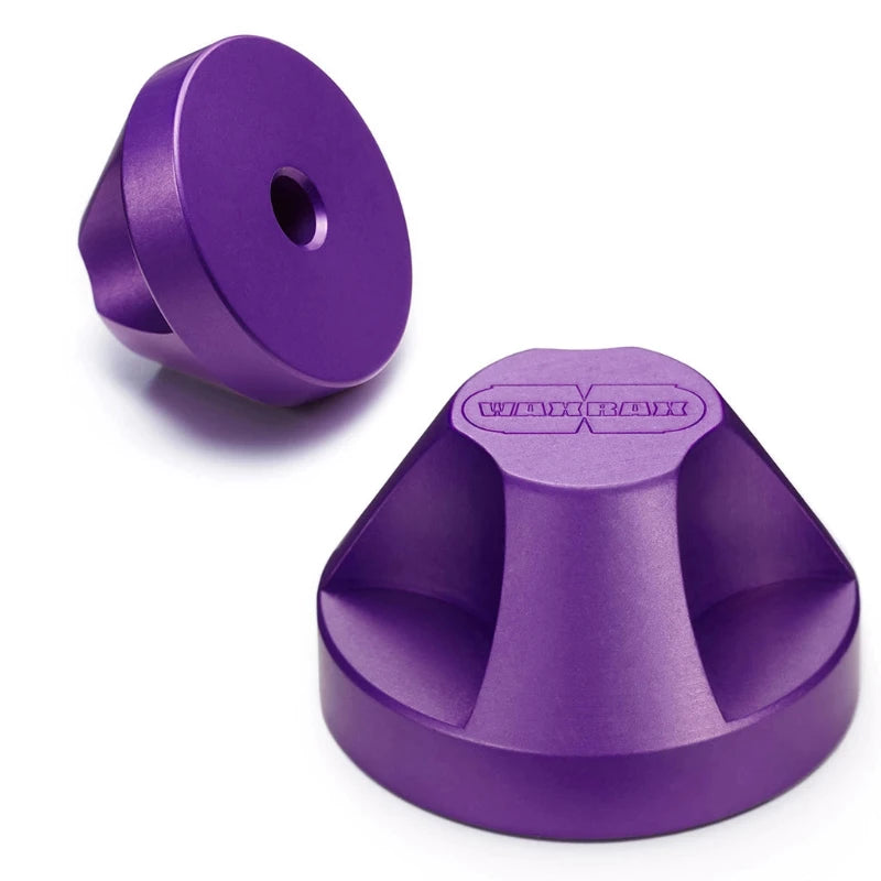 Two purple color anodized aluminum 45 adapters