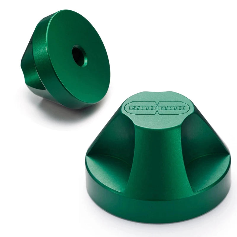 two green color anodized aluminum 45 adapters