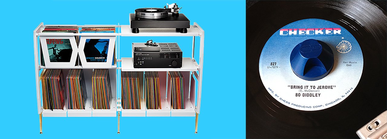 Vinyl records spin with style on Wax Rax consoles